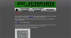 Desktop Screenshot of ancautoparts.com
