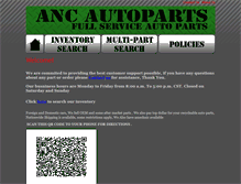 Tablet Screenshot of ancautoparts.com